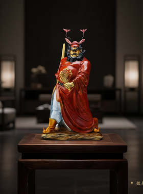 彩铜钟馗摆件客厅办公室