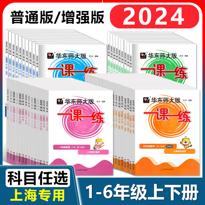 2024春 华东师大版一课一练三年级下语文数学英语增强版一二四年级五六七八年级上下册1-9任选同步训练上海小学沪教版教材 - 图0