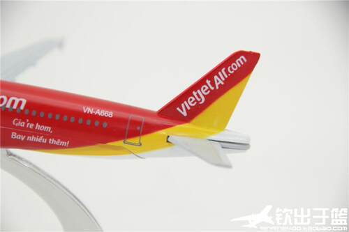 飞机模型 空客A320 越南航空 VietJet A320 越捷航空 合金 16厘米 - 图1