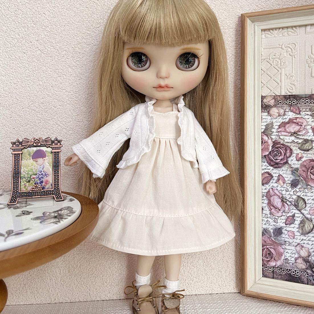 blythe小布 ob24 ob22az体 森系纯色棉质吊带裙 百搭,淘宝优惠券,粉丝福利购,淘宝优惠卷