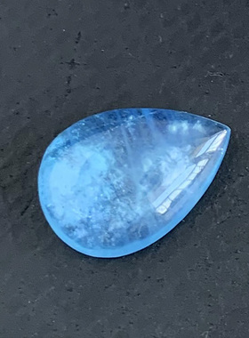 天然海蓝宝吊坠项坠宝石原石充填