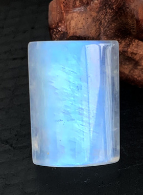 天然月光石方牌吊坠蓝月光