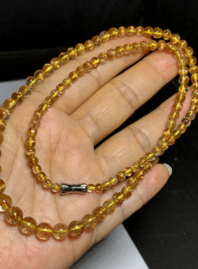 天然金发晶项链塔链水晶饰品