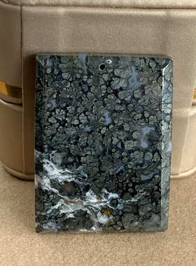 天然黄铁矿方牌吊坠毛衣链