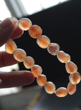 天然阿拉善糖心玛瑙手链籽玛瑙