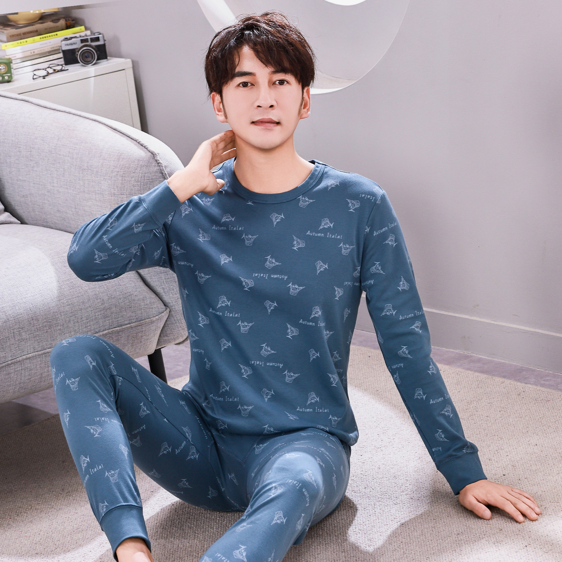 意大莱男士纯棉秋衣秋裤 保暖内衣套装打底线衣线裤 棉毛衫秋冬季,淘宝优惠券,粉丝福利购,淘宝优惠卷