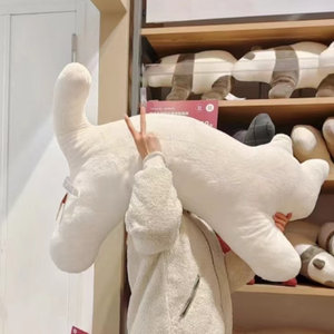 无印良品同款猫咪抱枕超软长条毛绒玩偶靠背枕睡觉靠垫生日礼物