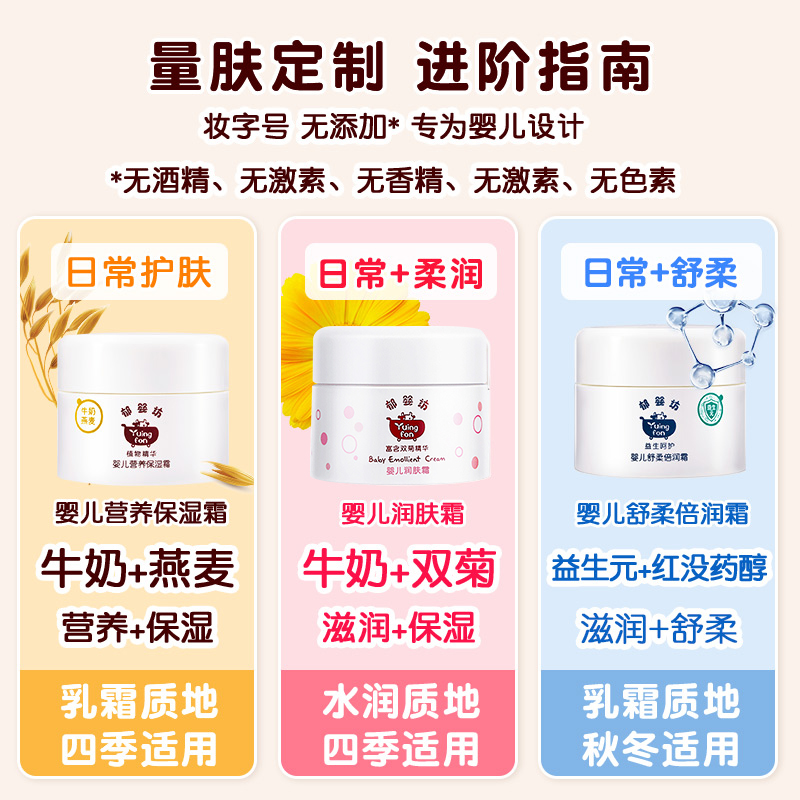 郁美净婴儿润肤霜郁婴坊乳液宝宝儿童面霜秋冬季官方旗舰店正品