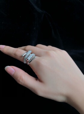 欧韩blingbling超火潮开口戒指