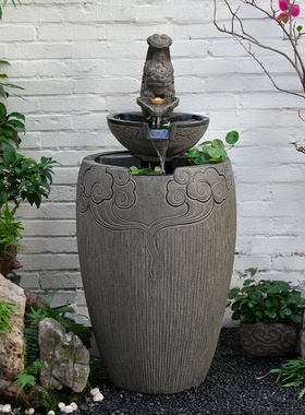 户外流水厂家鱼池水缸中式貔貅