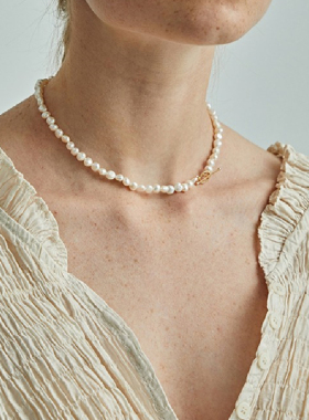 新款天然异形巴洛克珍珠项链女