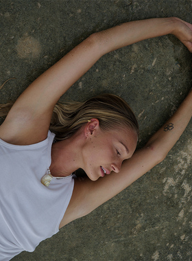 WEARRING夸张海螺珍珠锁骨链