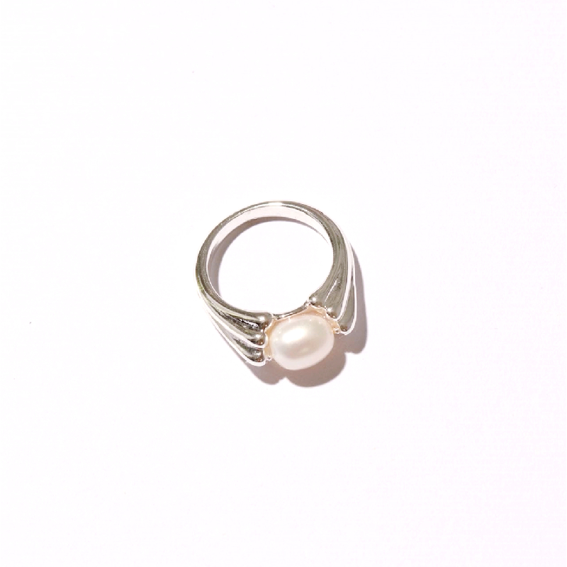 WEARRING珍珠戒指淡水珠时尚简单日常个性欧美ins百搭黄铜材质-图3