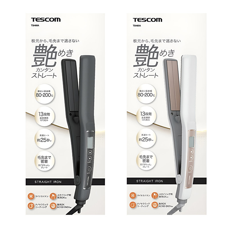 Japanese TESCOM straight plate clip ceramic negative ion