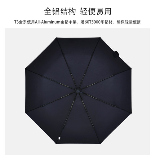 遮阳雨伞日系全自动折叠男士学生加大简约女防晒晴雨两用黑太阳伞 - 图2