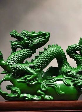 黑檀木质龙摆件实木十二生肖龙摆