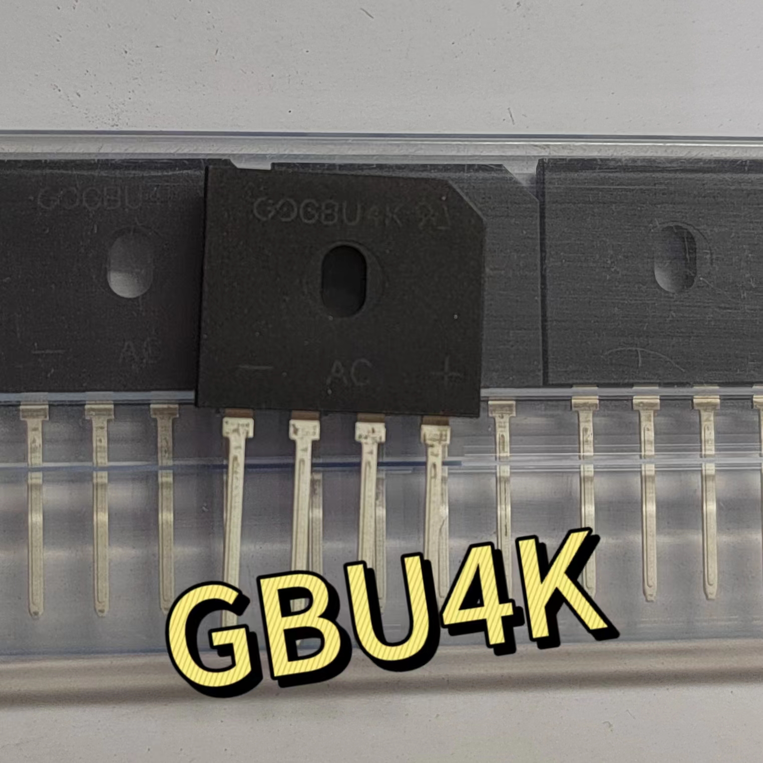 全新进口 GBU4K 直插DIP4 全新整流桥 扁桥 电流4A600V - 图0