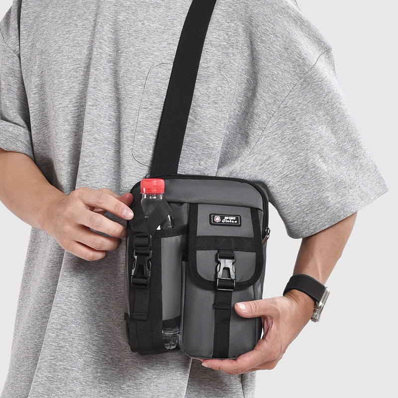 2025 new versatile men's external water cup bag
