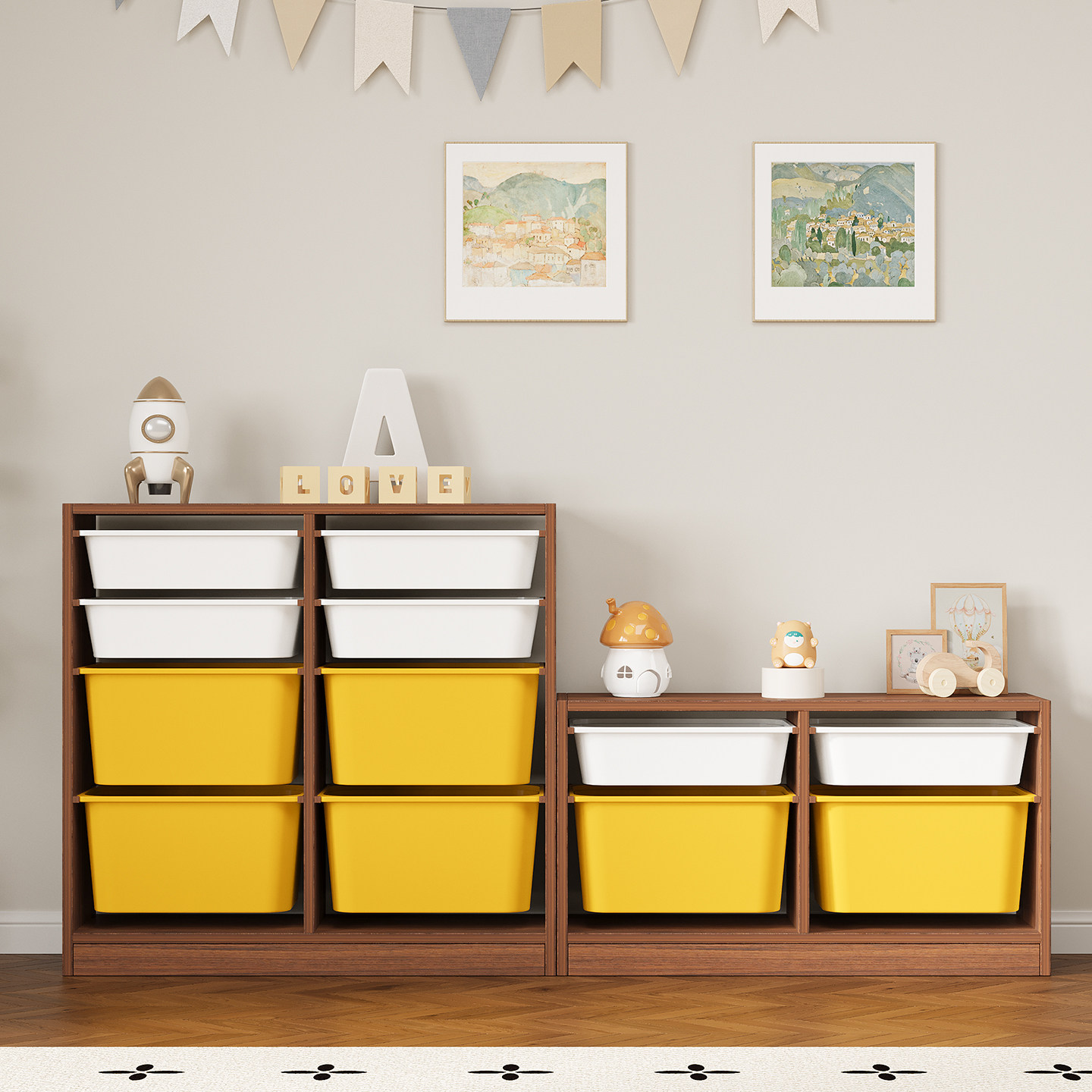 实木儿童玩具收纳柜蒙氏储物架儿童房组合置物架大容量分类整理柜,淘宝优惠券,粉丝福利购,淘宝优惠卷