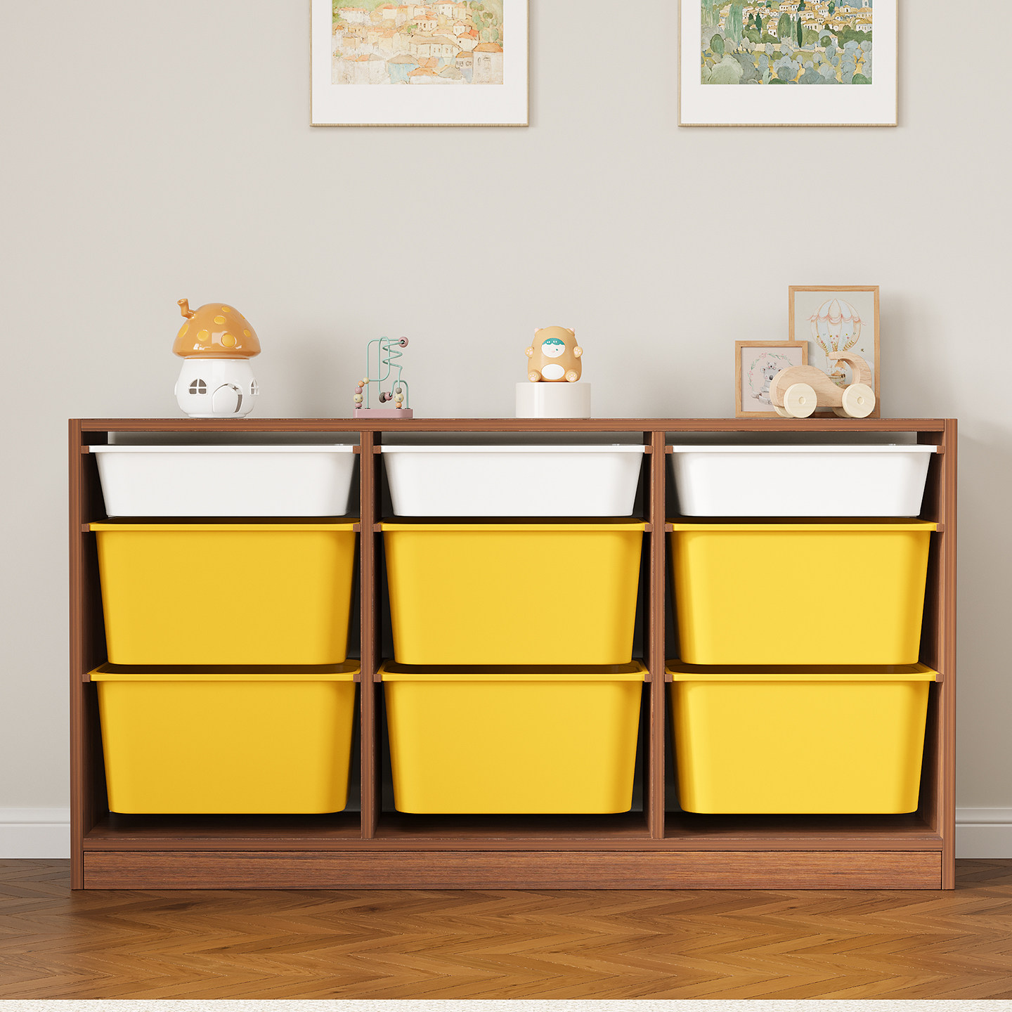 实木儿童玩具收纳柜蒙氏储物架儿童房组合置物架大容量分类整理柜,淘宝优惠券,粉丝福利购,淘宝优惠卷