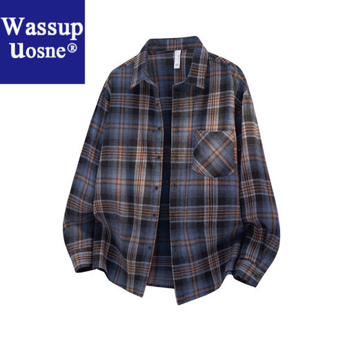 Wassup Uosne时尚休闲宽松复古春200300亚麻长6080岁夏季免烫痞帅 - 图1