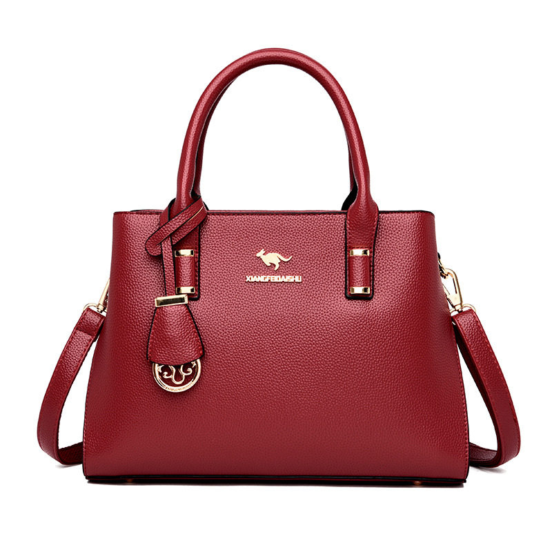 芭藜袋鼠新款软皮送中年妈妈包包2025女士真皮单肩大容量手提女包,淘宝优惠券,粉丝福利购,淘宝优惠卷