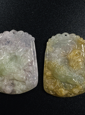 天然A货翡翠十二生肖玉吊坠好运项链可当车挂包包挂钥匙挂男女