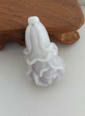 紫罗兰白菜吊坠百材天然翡翠吊坠项链挂件男女款民族风简约68