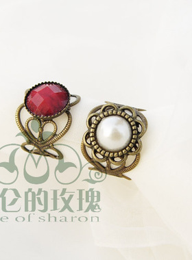 原创CLA系Lolita珍珠复古戒指