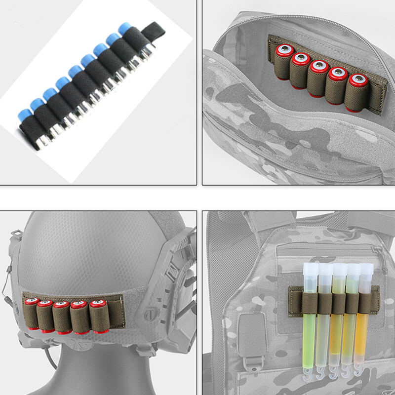户外4孔6孔9孔多孔散弹模型背胶魔术贴 多功能战术12GA霰弹收容带 - 图0