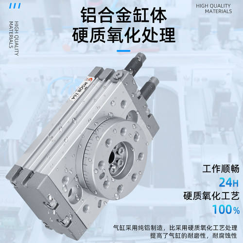 HRQ10/20/30A摆动回转旋转气缸MSQB7/10/20/30/50/70A100A200A/R - 图0