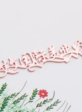 韩式半永久logo牌名字定制美甲店纹绣小视频金属拍照字牌标志饰品