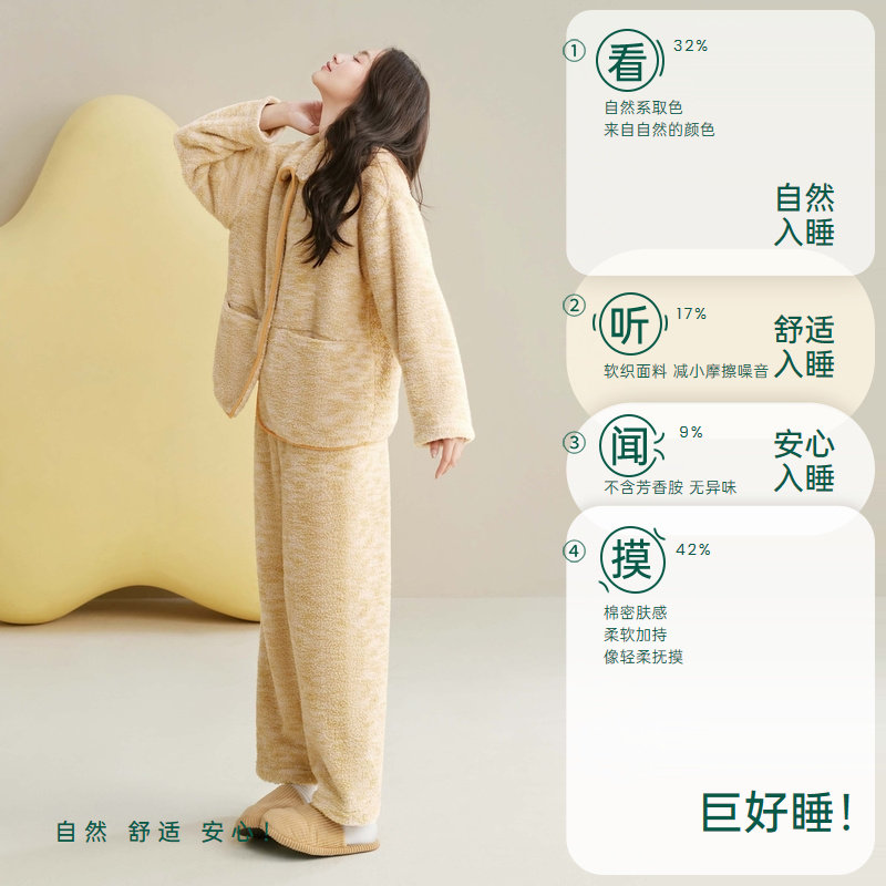 安之伴【巨保暖】珊瑚绒睡衣女款秋冬季加绒加厚冬天法兰绒家居服,淘宝优惠券,粉丝福利购,淘宝优惠卷