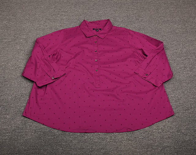 Beautiful half-cut shirt, cotton, versatile, loose pullover