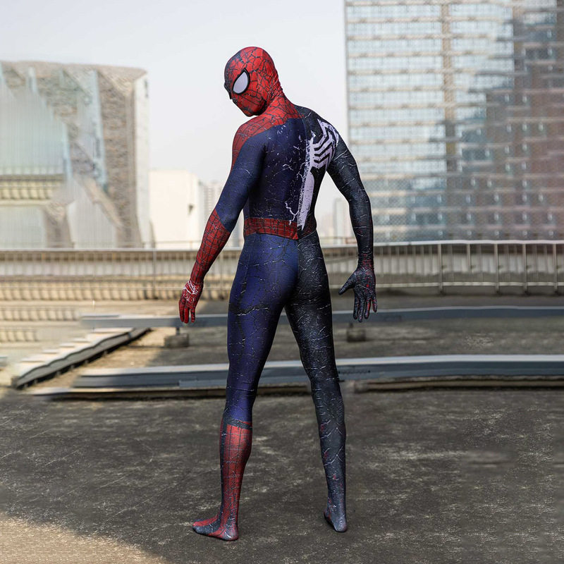 英雄联盟衣服成人儿童电影游戏Spiderman Cos男款毒液蜘蛛侠战衣连体紧身衣
