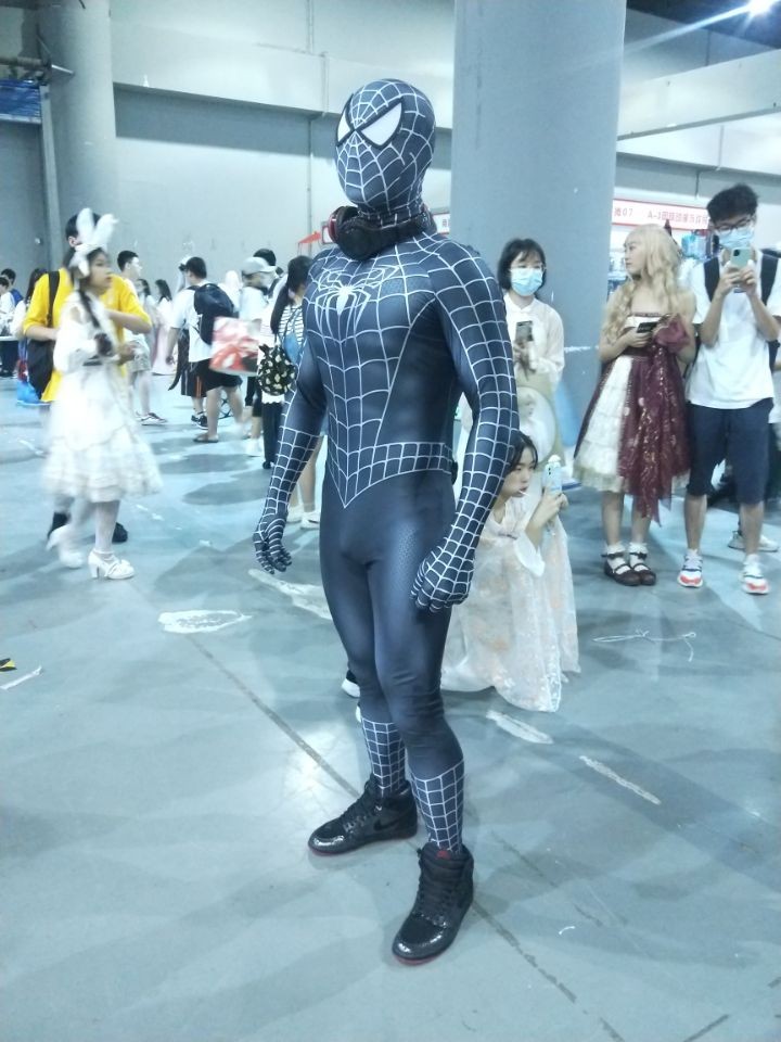 成人儿童男款毒液Raimi Spider Cosplay黑色雷米蜘蛛侠连体紧身衣 - 图1