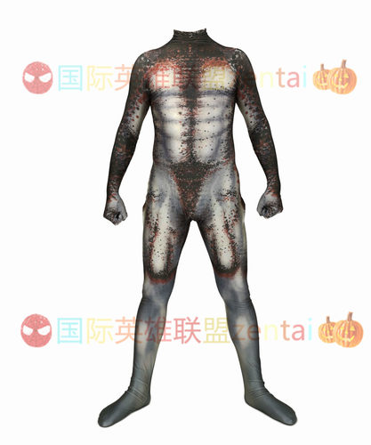铁血战士掠夺者Predator Cosplay连体紧身衣万圣节Zentai（无头盔 - 图0