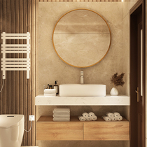 Modern minimalist make-up room Handwashing pool washroom washroom Toilet Wash Terrace Light Lavish Bath Room Cabinet Combination Suit upper basin Hotel