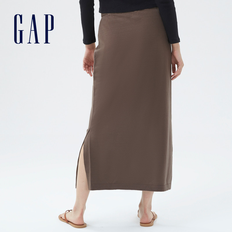 gap高腰混纺针织半身735954长裙 Gap半身裙