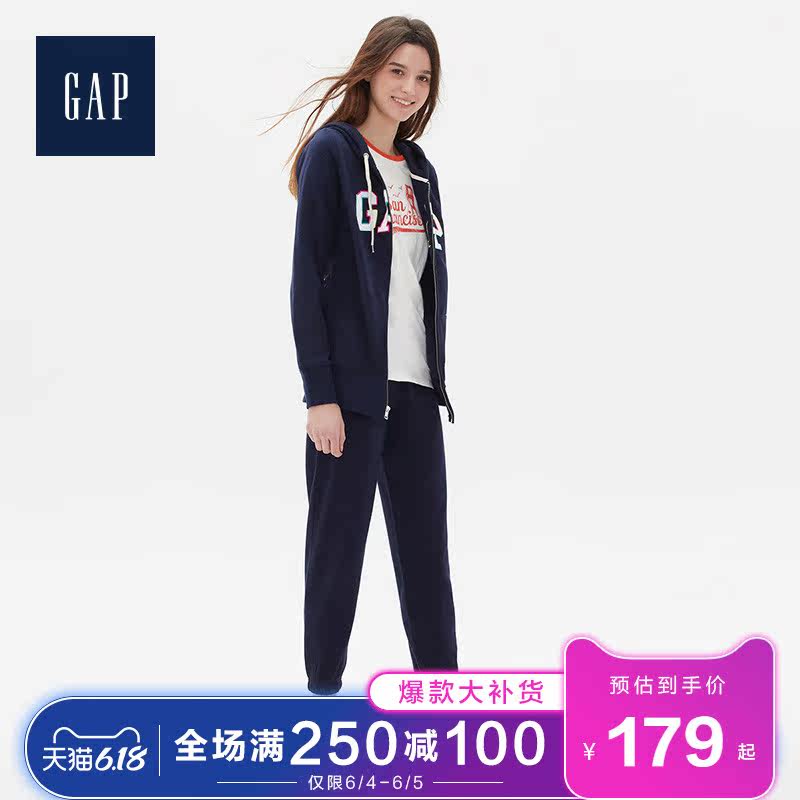 gap女装休闲拉链连帽衫潮流上衣 Gap卫衣/绒衫