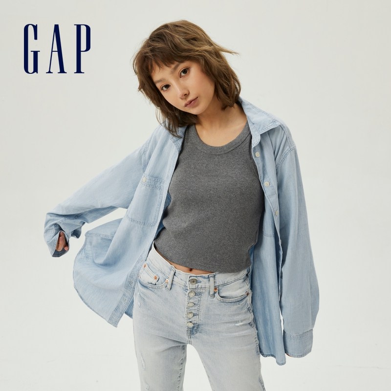 gap纯棉宽松长袖牛仔797179衬衫 Gap衬衫
