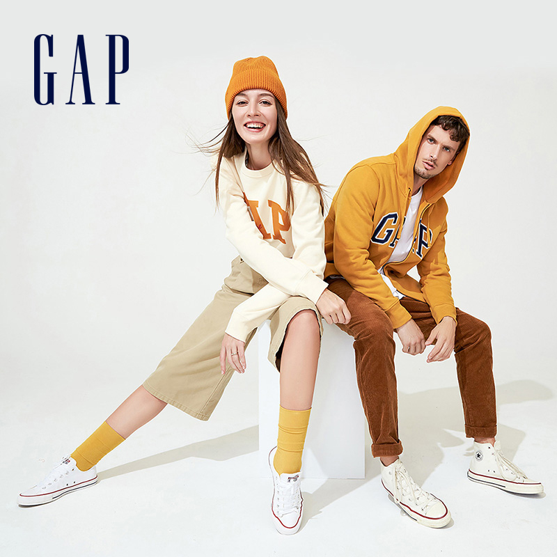 gap男女装logo碳素软磨抓绒卫衣 Gap卫衣