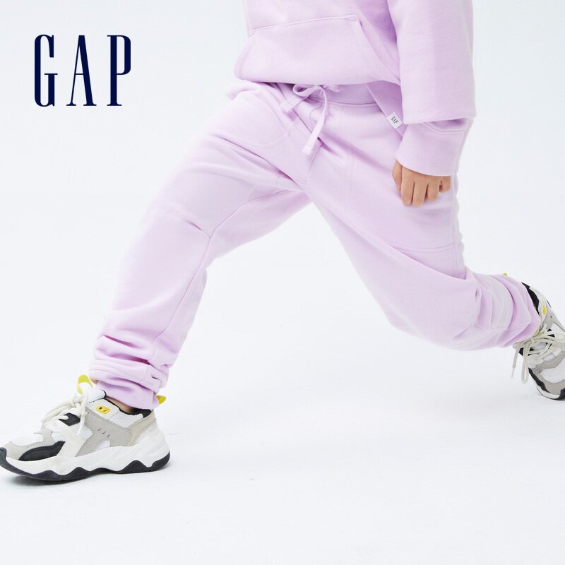 gap男女童碳素软磨抓绒755653卫裤 Gap裤子
