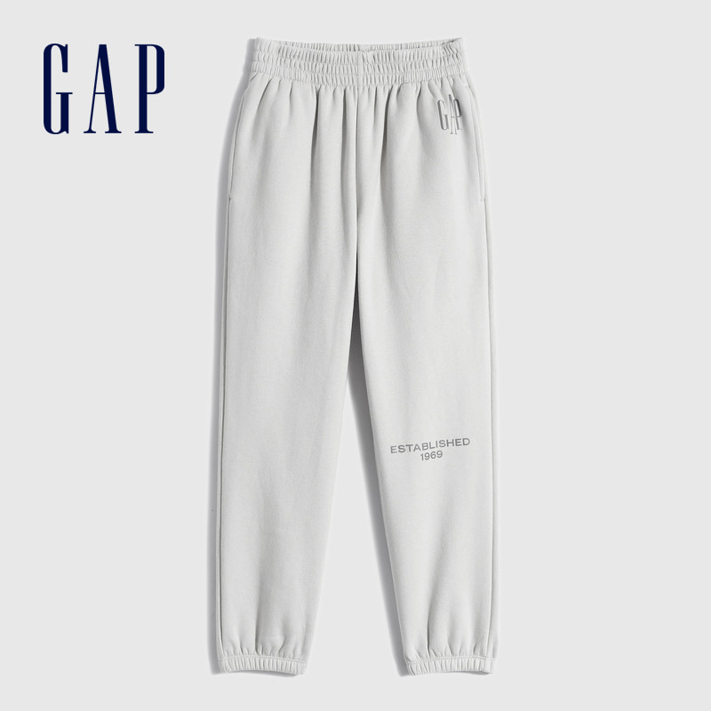 gap男童logo碳素软磨抓绒春季卫裤 Gap裤子