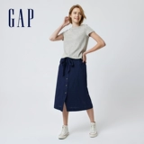 Gap Хлопковая летняя короткая белая спортивная футболка с коротким рукавом, облегающий крой