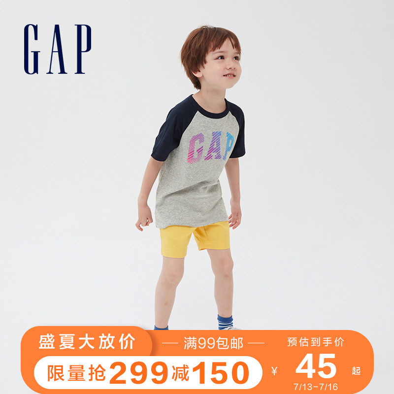gap男童纯棉亮片短袖夏季新款t恤 GapT恤