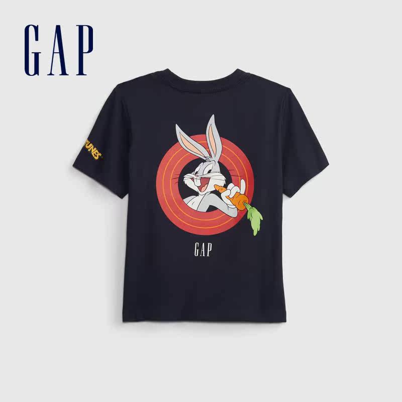 【兔八哥联名】gap男幼童纯棉打底衫 GapT恤