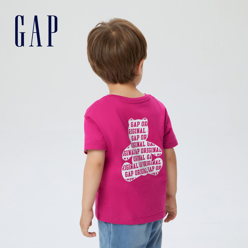 【亲肤】gap男女幼童纯棉小熊印花 GapT恤
