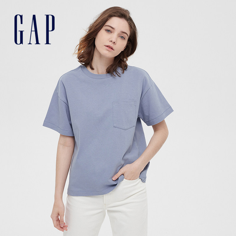 gap女装舒适落肩短袖夏季新款t恤 GapT恤