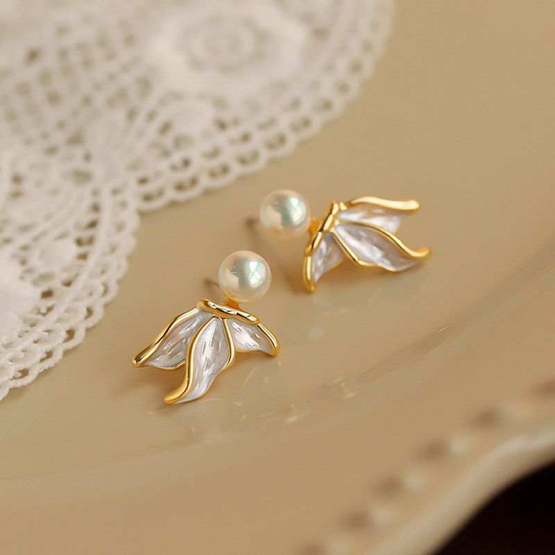 【巷南】999银珍珠鱼尾耳钉小众耳环2025新爆款轻奢高级感女耳饰,淘宝优惠券,粉丝福利购,淘宝优惠卷